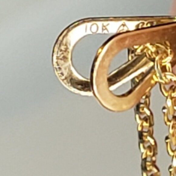 Natural Garnet Heart Pendant Necklace - 10KT - Picture 5 of 8